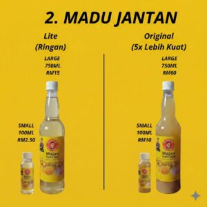 2. Majan Madu Jantan - Mr Bentong - [ORIGINAL/LITE] 100ml/750ml