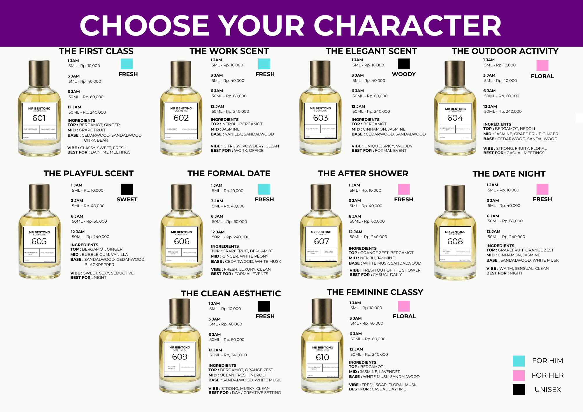 1 Mr. Bentong Series (601-700) : Parfum | Minyak Wangi | Exclusive Perfume - Image 1