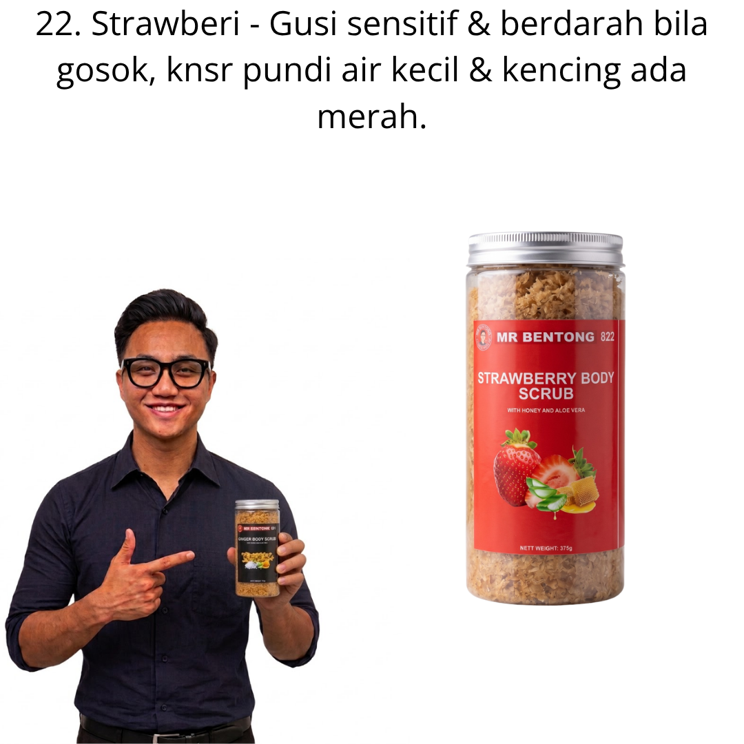 22 822. Body Scrub Strawberi Mr Bentong - Image 1