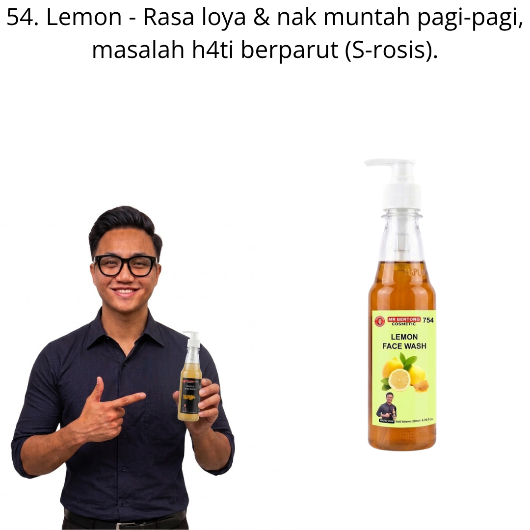 54 754. Face Wash Lemon Mr Bentong - Image 1